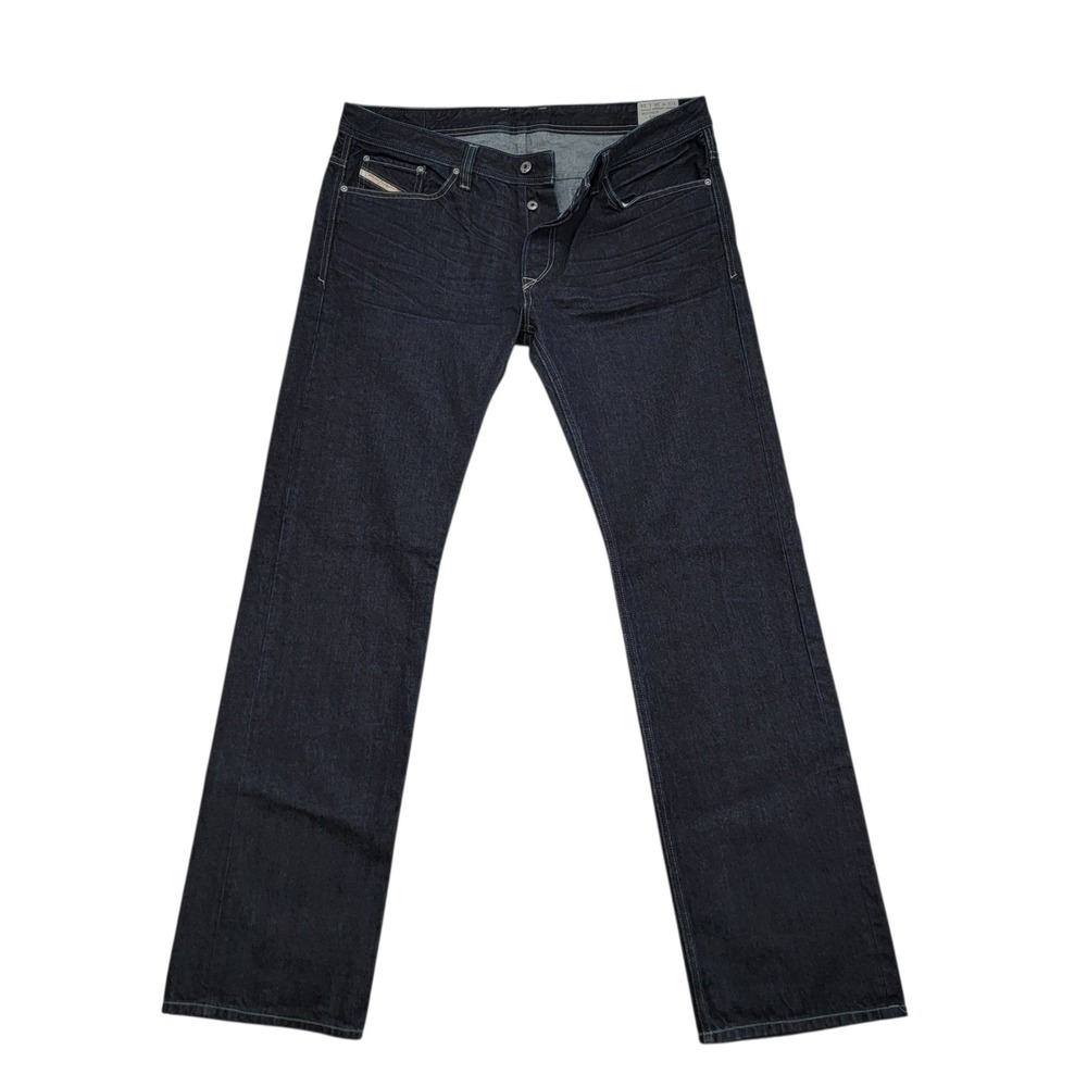 Diesel Viker Regular Straight Jeans Mens 36x34 Dark Blue Denim Button Fly ORZ29